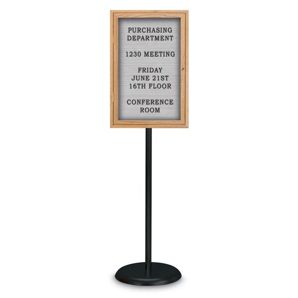 United Visual Products Corkboard, Triple Door, Radius Frame, 96x48", Black/Buff UV7006-BLACK-BUFF - main